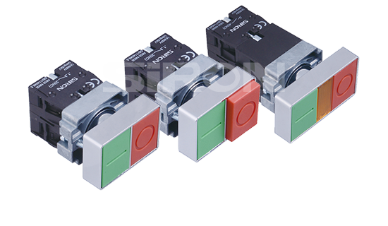 Φ22 Two buttons / indicators H070-12