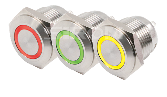 Φ16 Stainless steel metal button (with light) H051 series