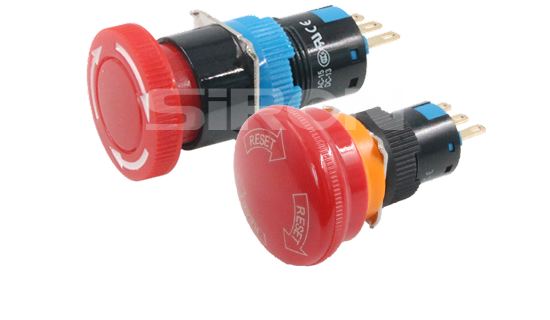 Φ16 Round plastic emergency stop knob H007(C) series