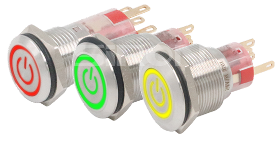 Φ16/Φ19/Φ22 电源符号金属按钮 H060-2/H061-2系列